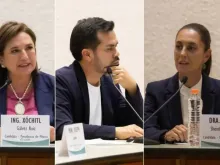 Xóchitl Gálvez, Jorge Álvarez Máynez, and Claudia Sheinbaum.