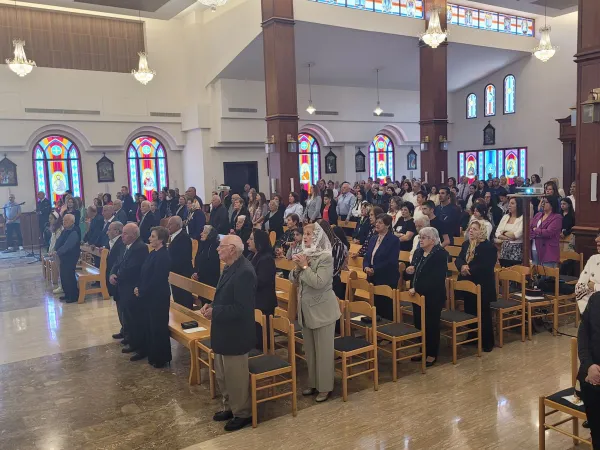 The Sunday Mass in the Maronite church of Jish, an Israeli Arab village in northern Israel, a few kilometers from the Lebanese border. “We pray for everyone because every human being is created in the image of God,” Father Sandy Habib, the parish priest, told CNA. “God, who is love, loves every human being, and He wants us to love as He loves.”. Courtesy of Father Sandy Habib