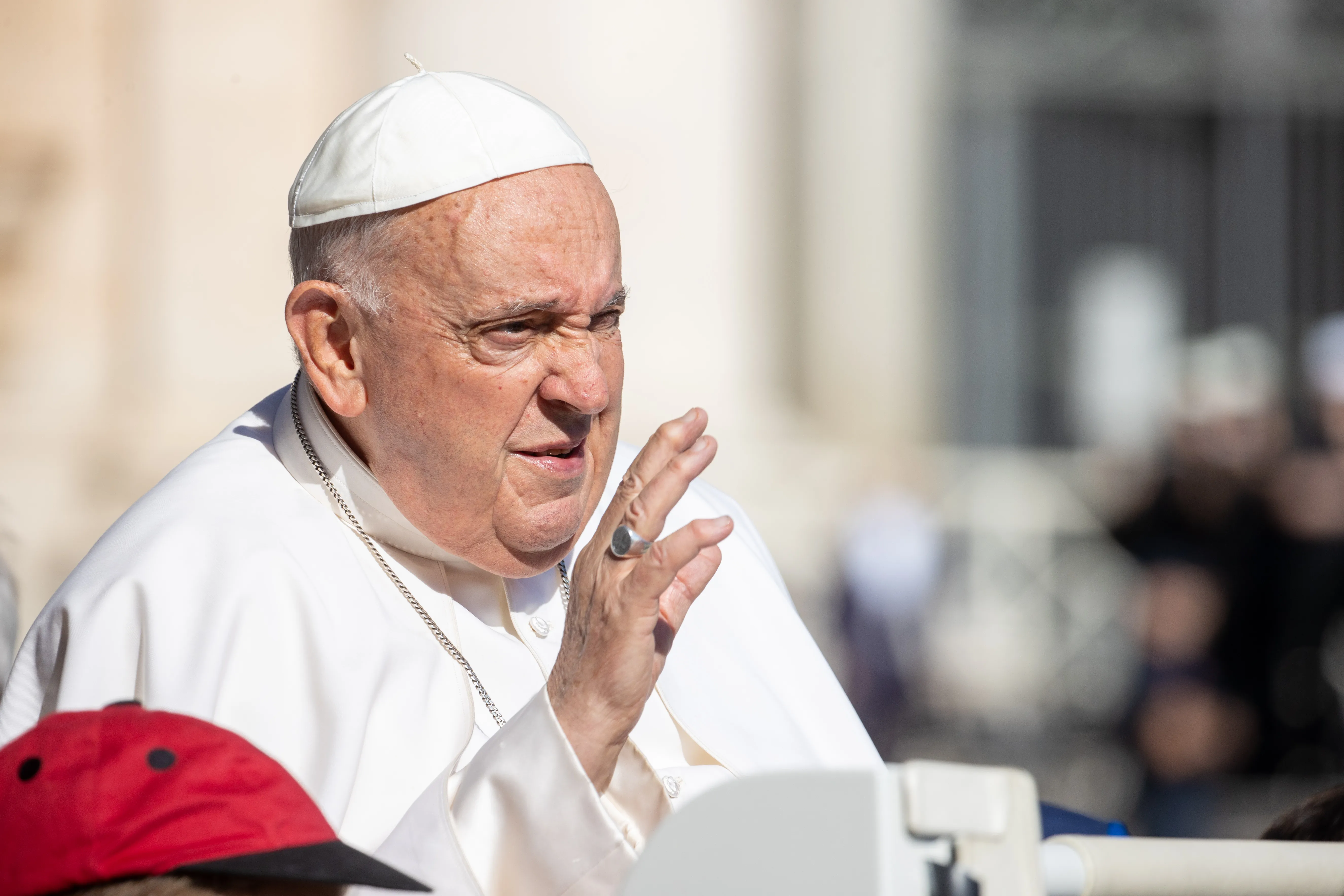 Pope Francis greets pilgrims at his general audience in St. Peter's Square at the Vatican, Wednesday, June 26, 2024.?w=200&h=150