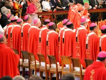 Archbishops wear the pallium they received from Pope Francis in St. Peter’s Basilica, June 29, 2014.