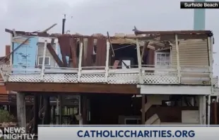 Hurricane Beryl hit Texas early Monday morning as a Category 1 hurricane, claiming two lives and causing power outages in 2.7 million homes in Houston. Credit: EWTN News Nightly/Screenshot