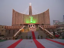 Father Dominic Pinto, of the Diocese of Lucknow in India, (cathedral school of Lucknow pictured above) was arrested for violation of the state's anti-conversion law.