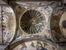 Byzantine era icons in the interior of the church.