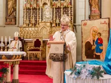 Cardinal Pierbattista Pizzaballa, Latin Patriarch of Jerusalem, spoke about the "courage" and the "madness" of working for peace during his homily during the  Mass of the Solemnity of the Blessed Virgin Mary Mother of God, on Jan. 1, 2024, in the Pro-Cathedral of the Latin Patriarchate, in Jerusalem.