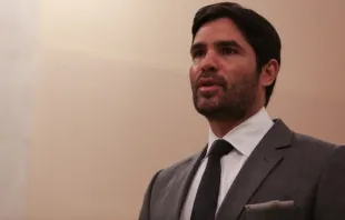 Actor Eduardo Verastegui presents the film "Little Boy" at the Vatican Film Library on April 14, 2016. Catholic News Agency