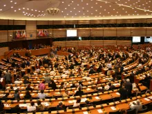 A plenary session of the European Parliament in Brussels, Belgium.