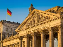 The German Parliament building in Berlin.