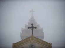 This photo taken on October 12, 2014, shows the exterior of a church in Loikaw, Kayah state, eastern Myanmar.