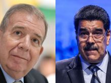 Venezuelan opposition presidential candidate for the Plataforma Unitaria Democratica party, Edmundo Gonzalez Urrutia (left) and current Venezuelan president Nicolas Maduro appear to have the lead in that country’s upcoming elections, which will take place July 28, 2024.