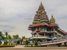 Graha Maria Annai Velangkanni Church, an Indian-Mughal style Catholic church in Medan, Indonesia.