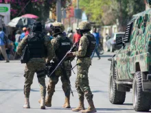 Haitian police officers deploy in Port-au-Prince, Haiti, on March 9, 2024.