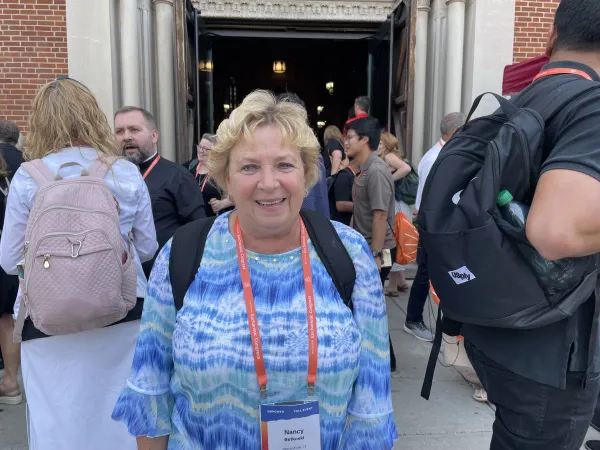 Nancy Betkoski of Beacon Falls, Connecticut, told CNA that sharing the experience of prayer with so many other Catholics has been "a touch of heaven." Credit: Zelda Caldwell