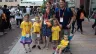 Steven and Joelle Schlotter, from Louisville, Kentucky, created special homemade T-shirts for their children in honor of the National Eucharistic Congress.