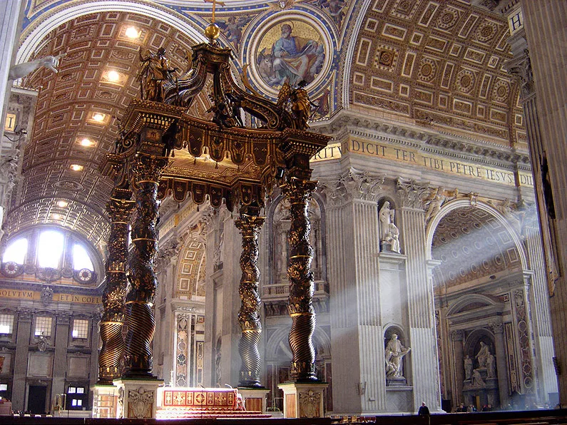 Bernini's famous baldacchino in St. Peter's Basilica.?w=200&h=150