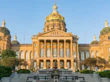 Iowa state capitol building in Des Moines, Iowa.