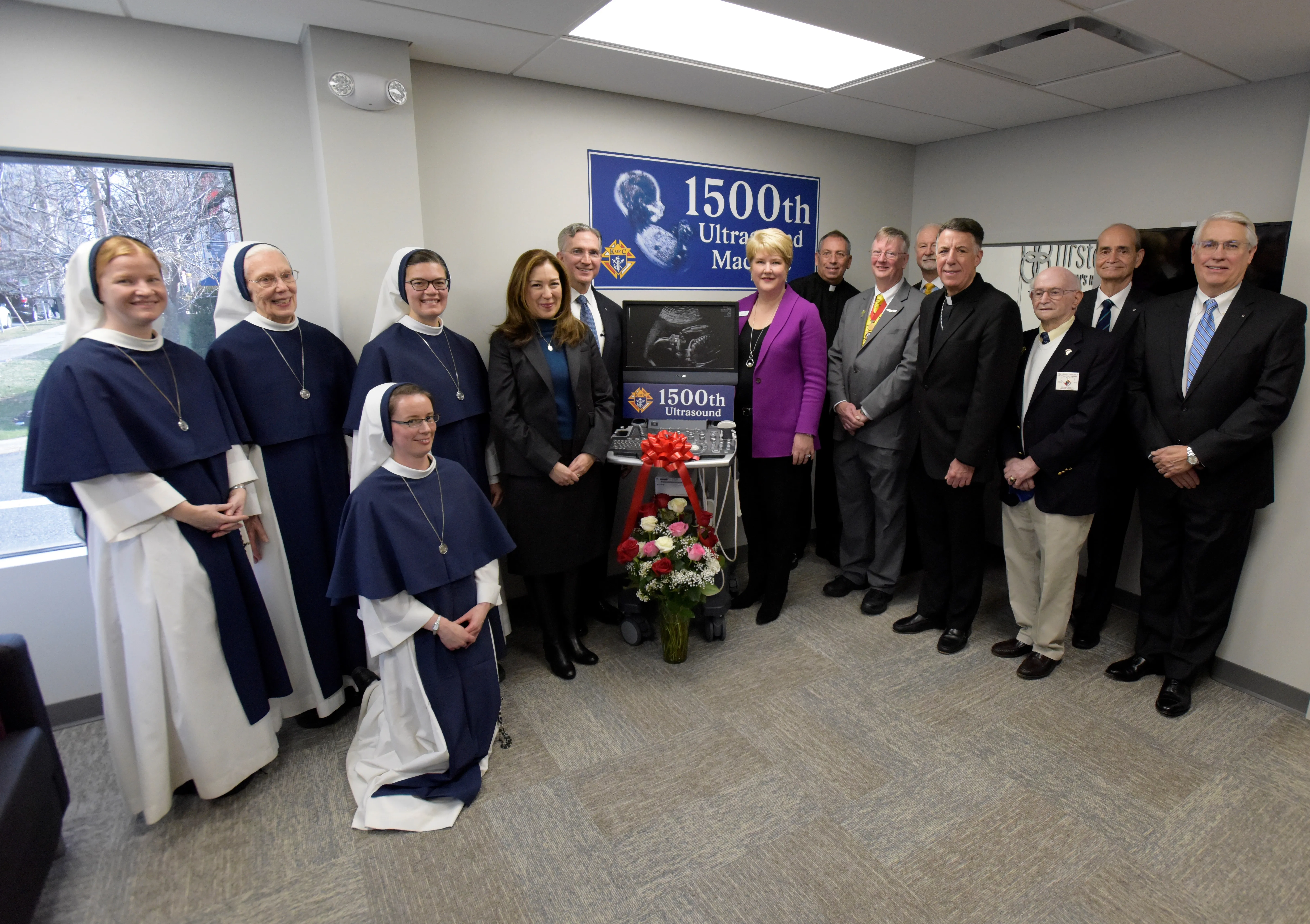 Sisters of Life attend a dedication ceremony for the ultrasound machine donated by the Knights of Columbus to the First Choice Women's Resource Center in New Brunswick, New Jersey.?w=200&h=150