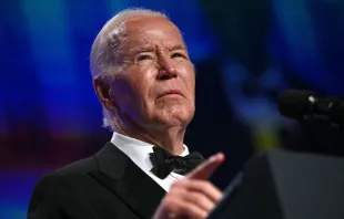 President Joe Biden speaks during the White House Correspondents dinner at the Washington Hilton in Washington, D.C., on April 27, 2024. Credit: BRENDAN SMIALOWSKI/AFP via Getty Images