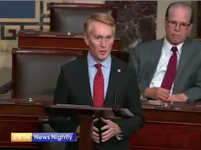 Sen. James Lankford, R-Oklahoma, speaks on the Senate floor in favor of his pro-life amendment.