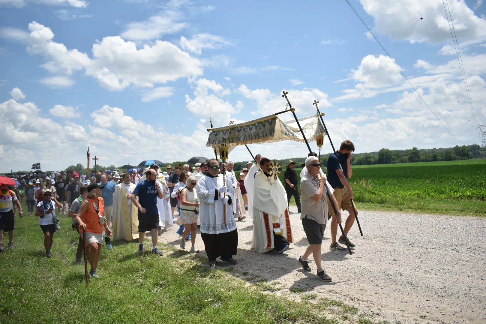 The National Eucharistic Pilgrimage passes southwest of Omaha, Nebraska, on June 21, 2024.?w=200&h=150