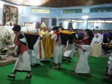 The offertory at the installation Mass for the new Archbishop of Imphal Archdiocese, Linus Neli, on Dec. 8, 2023..