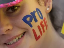 A participant in the OneLife rally in Los Angeles on Jan. 23, 2016.