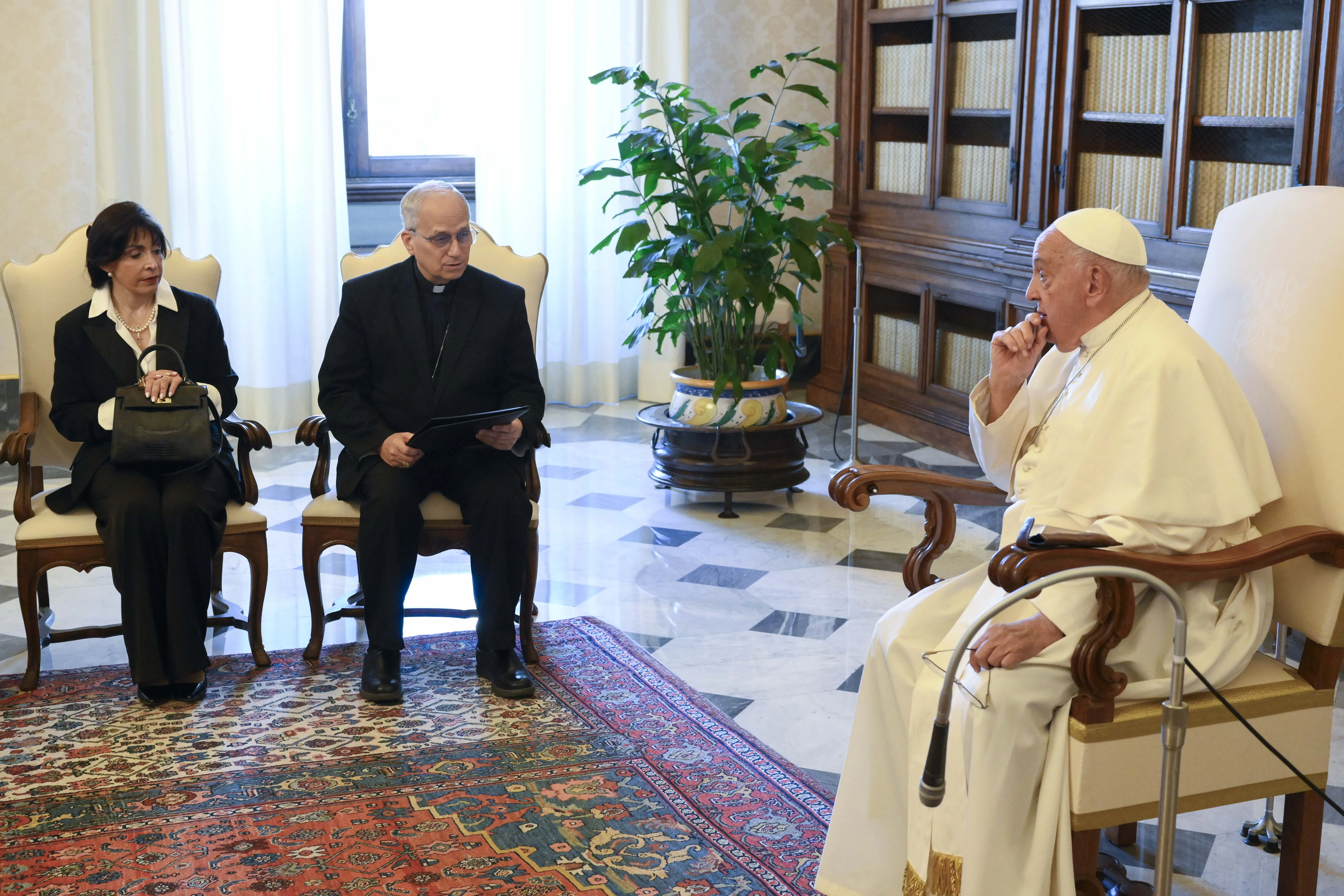 Pope Francis meets with members of the Pontifical Commission for Latin America on June 27, 2024, at the Vatican.?w=200&h=150