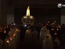 Candlelight procession at Fátima, Portugal on May 12, 2024.