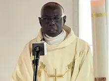 Cardinal Robert Sarah addresses members of the National Episcopal Conference of Cameroon (NECC) on April 9, 2024.