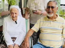 Sister Inah Canabarro and her nephew Kléber Canabarro.