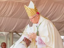 Archbishop Hubertus van Megen celebrates the episcopal consecration of Father John Kiplimo Lelei as auxiliary bishop of Kenya’s Diocese of Eldoret on May 25, 2024.